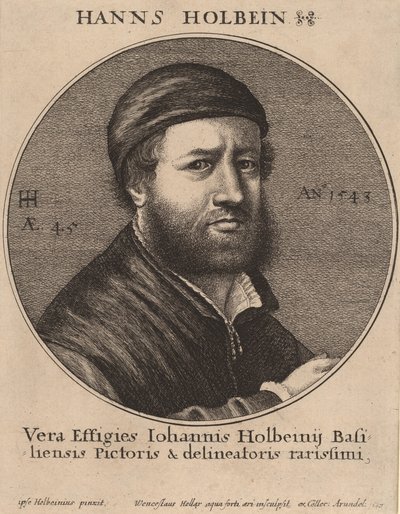 Hans Holbein de Jonge door Wenceslaus Hollar