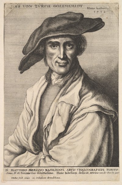 Hans von Zürich Goltshmidt, 1647 door Wenceslaus Hollar