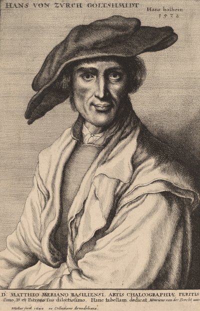 Hans von Zurch, goudsmid, 1647 door Wenceslaus Hollar