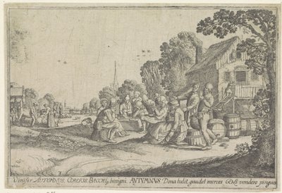 Herfst De vier seizoenen (series title) door Wenceslaus Hollar