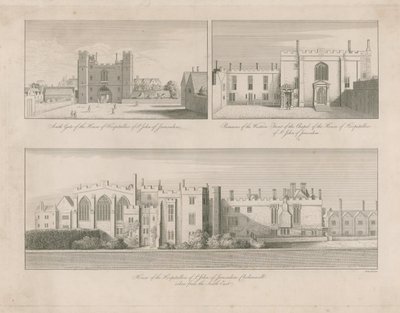 Huis van de Hospitaalridders van Sint Jan van Jeruzalem, Clerkenwell door Wenceslaus Hollar