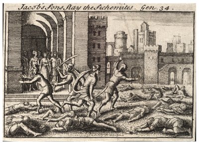 Jakobs zonen doden de Sichemieten door Wenceslaus Hollar