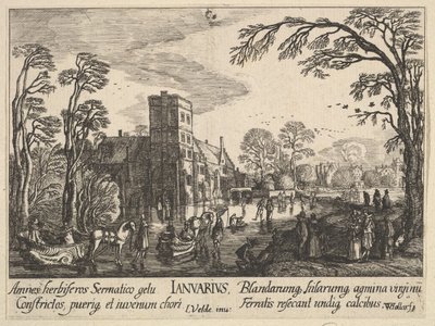Januari, 1628-29 door Wenceslaus Hollar