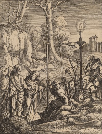 Jezus confronteert zijn tegenstanders door Wenceslaus Hollar