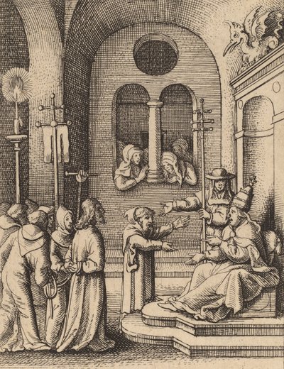Jezus opnieuw voor Kajafas door Wenceslaus Hollar