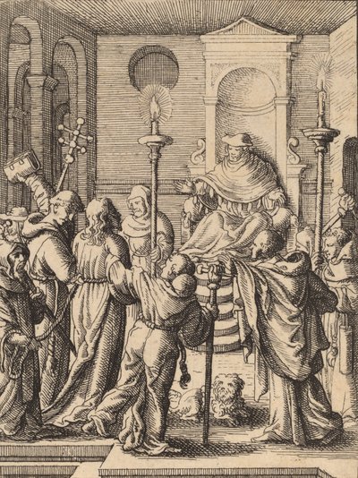 Jezus voor Annas door Wenceslaus Hollar