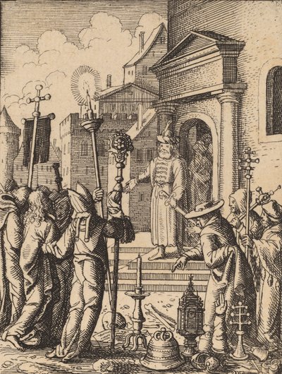 Jezus voor Pilatus door Wenceslaus Hollar