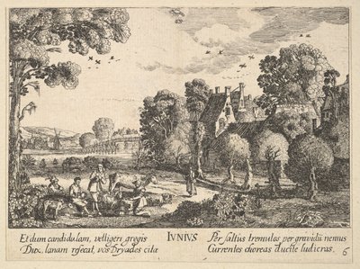 Juni, 1628-29 door Wenceslaus Hollar