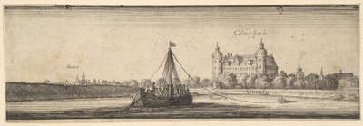 Kasteel Kelsterbach bij Höchst am Main, 1642-44 door Wenceslaus Hollar