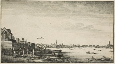 Londen gezien vanaf de Theems bij Milford Staris onder Arundel House door Wenceslaus Hollar
