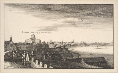 Londen vanaf Arundel House, kopie door Wenceslaus Hollar