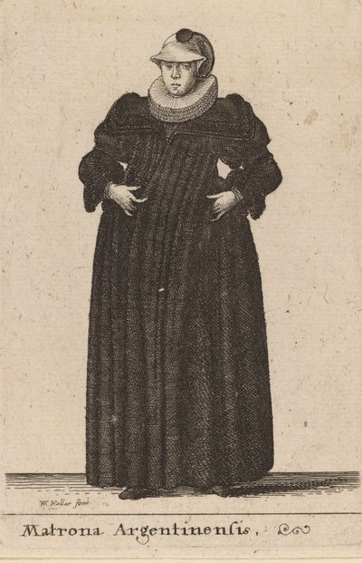 Matrona Argentinensis, 1642 door Wenceslaus Hollar
