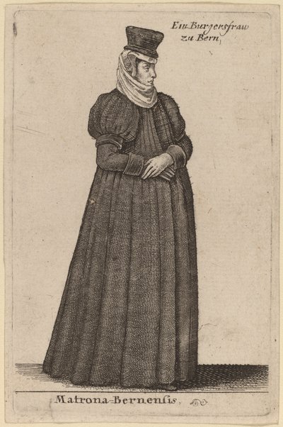 Matrona Bernensis door Wenceslaus Hollar