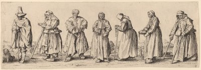 Mannen en Vrouwen Bedelaars door Wenceslaus Hollar