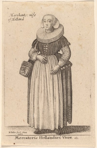 Mercatoris Hollandici Vxor door Wenceslaus Hollar