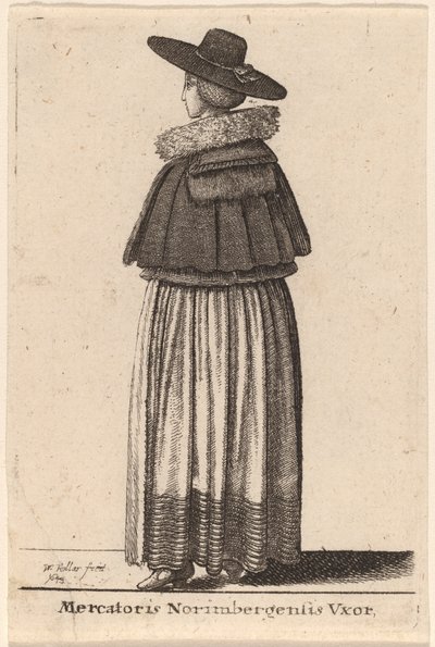 Mercatoris Norimbergensis Vrouw door Wenceslaus Hollar
