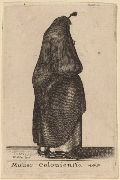 Mulier Coloniensis door Wenceslaus Hollar