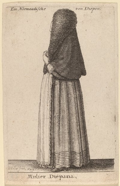 Mulier Diepana door Wenceslaus Hollar