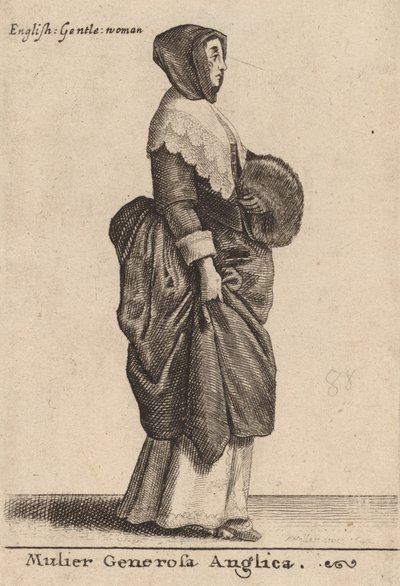 Mulier Generosa Anglica door Wenceslaus Hollar