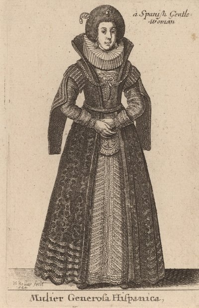 Mulier Generosa Hispanica, 1644 door Wenceslaus Hollar