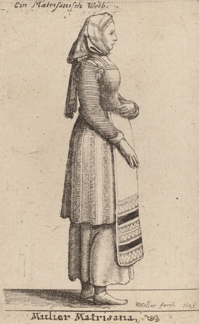 Mulier Matrisana, 1649 door Wenceslaus Hollar