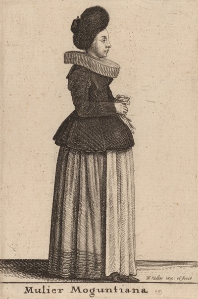Mulier Moguntiana door Wenceslaus Hollar