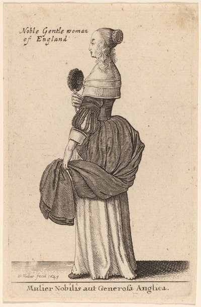 Mulier Nobilis aut Generosa Anglica door Wenceslaus Hollar