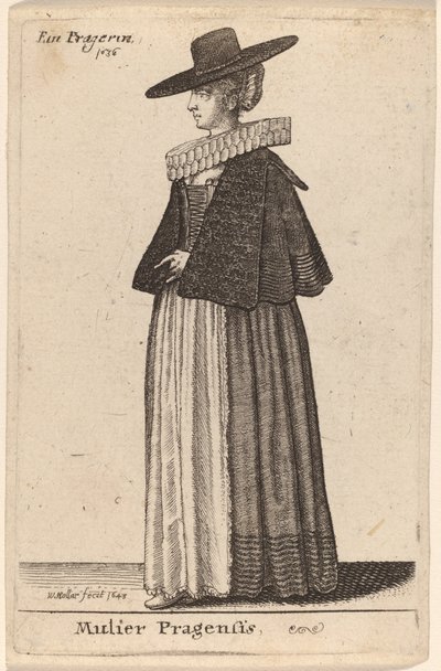 Mulier Pragensis door Wenceslaus Hollar
