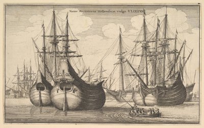 Naues Mercantoriæ Hollandicæ, vulgo VLIETEN door Wenceslaus Hollar