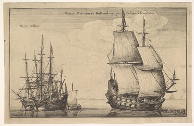 Naues Mercatoriæ Hollandicæ per Indias Occidentales Nederlandse Oost-Indiëvaarder, 1647 door Wenceslaus Hollar