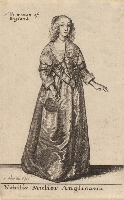 Nobilis Mulier Anglicana door Wenceslaus Hollar
