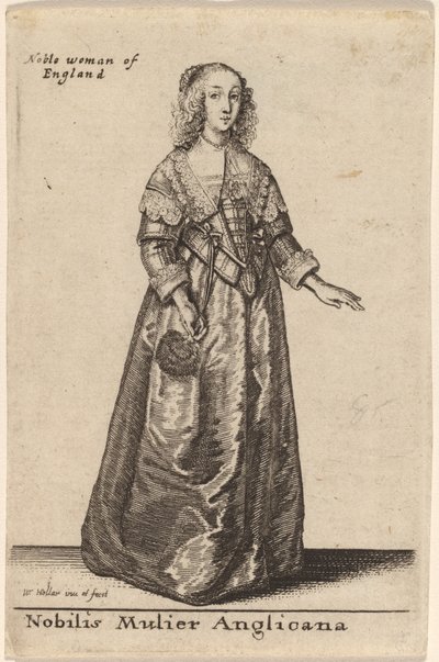 Nobilis Mulier Anglicana door Wenceslaus Hollar