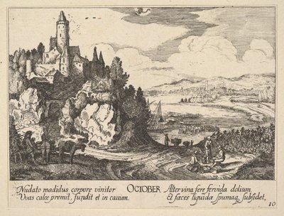 Oktober, 1628-29 door Wenceslaus Hollar