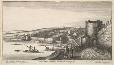 Deel van Tanger van boven, zonder de Waterpoort door Wenceslaus Hollar