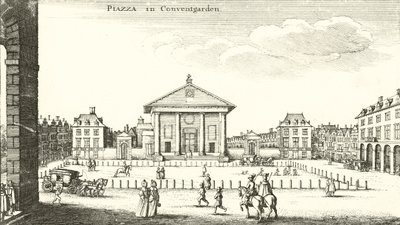 Piazza, Covent Garden, Londen door Wenceslaus Hollar