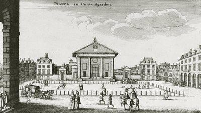 Piazza in Covent Garden, 1640 door Wenceslaus Hollar