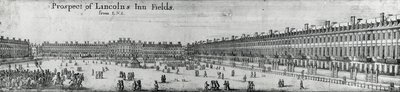 Prospect van Lincolns Inn Fields, ca. 1650 door Wenceslaus Hollar