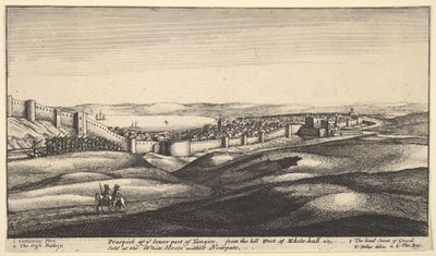 Uitzicht op het Lagere Deel van Tanger, ca. 1670 door Wenceslaus Hollar