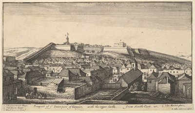 Uitzicht op het binnenste deel van Tanger, ca. 1670 door Wenceslaus Hollar