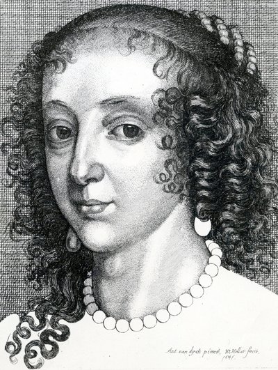 Koningin Henrietta Maria, 1641 door Wenceslaus Hollar