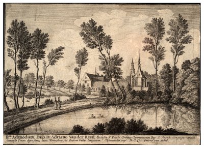 Abdij van Rothendael. Staat 1 door Wenceslaus Hollar