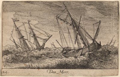 Zeegezicht door Wenceslaus Hollar