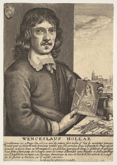 Zelfportret door Wenceslaus Hollar