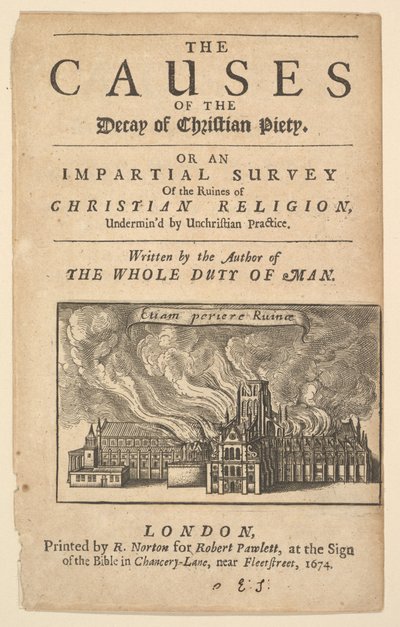 St. Pauls brandt, Lex ignea, 1671 of later door Wenceslaus Hollar