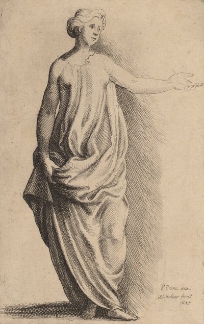 Staand figuur door Wenceslaus Hollar