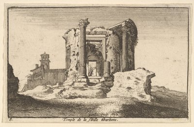 Tempel van de Tiburtijnse Sibylle door Wenceslaus Hollar