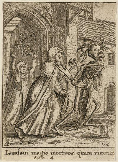 De abdis en de dood door Wenceslaus Hollar