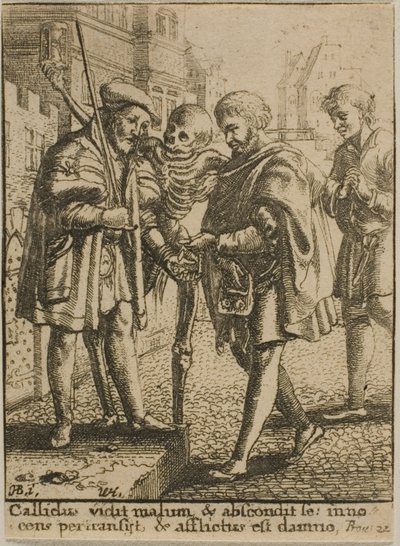 De Advocaat en de Dood door Wenceslaus Hollar