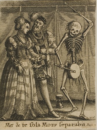 Het Bruidspaar en de Dood door Wenceslaus Hollar