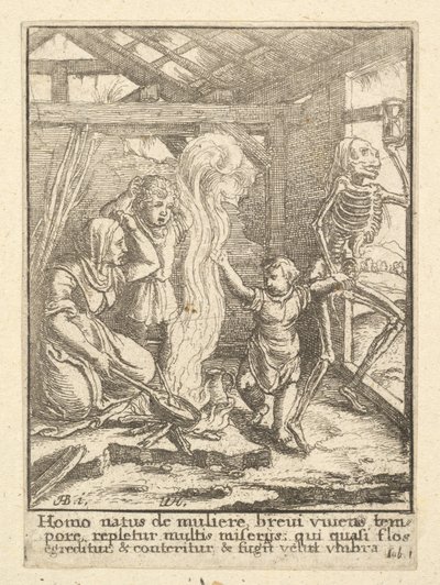 Het kind, uit de Dans van de Dood door Wenceslaus Hollar